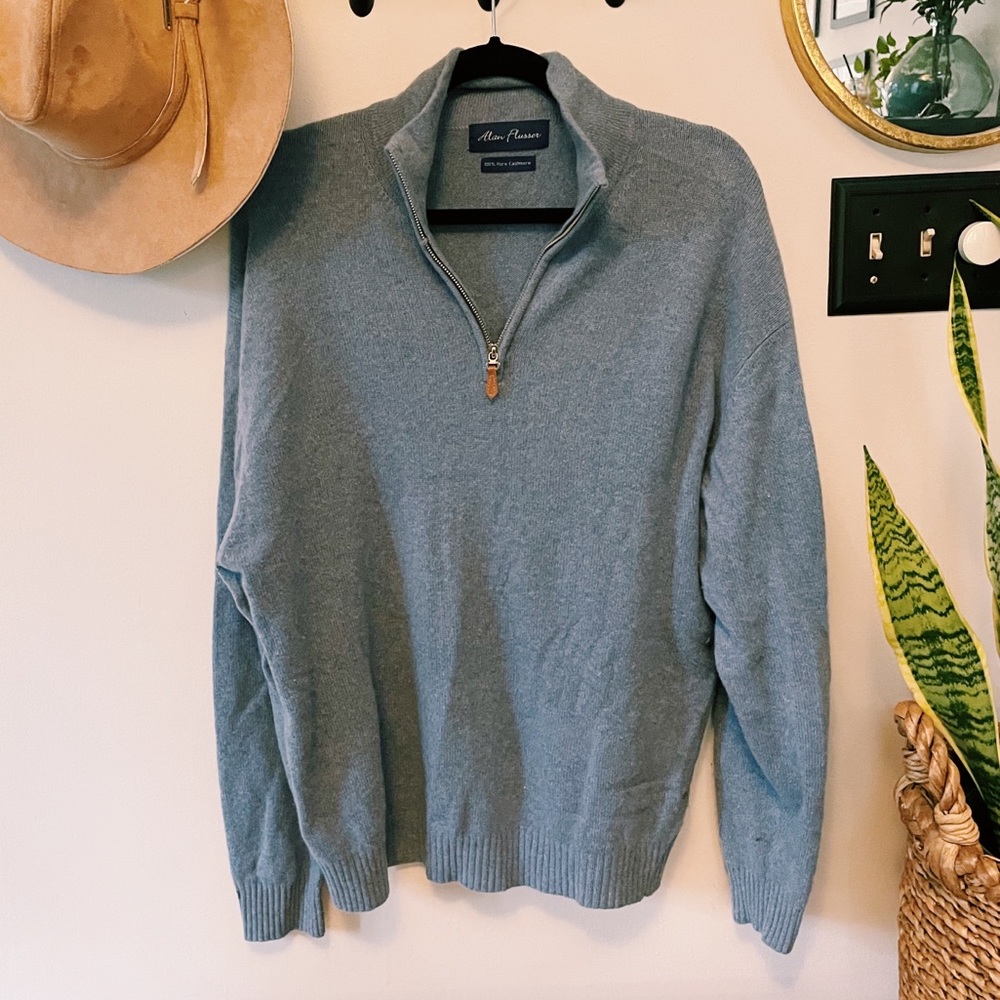 Alan Flusser Cashmere Sweater in Blue